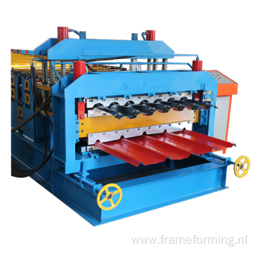 Double layer roofing panel production line